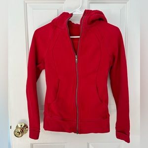 Lululemon red scuba zip up